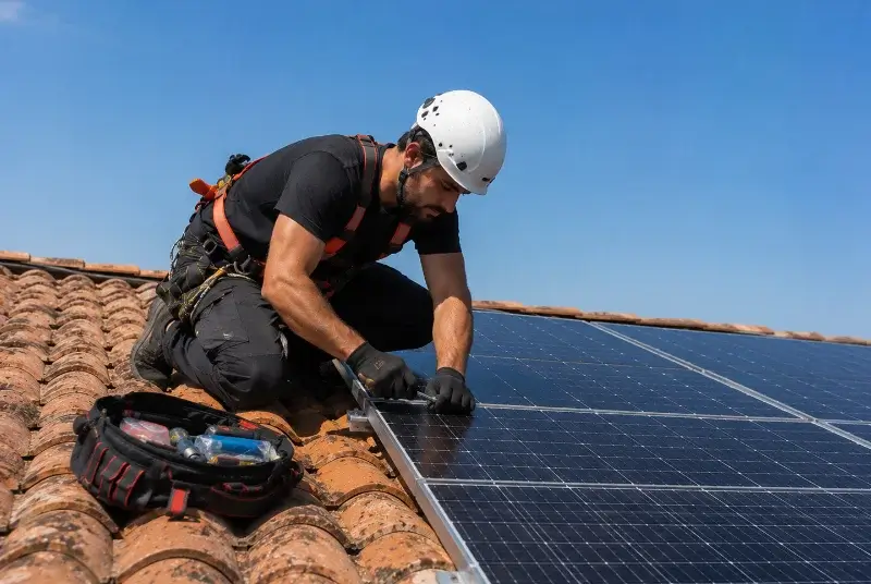 Maintenance et monitoring de panneaux solaires à Tressan