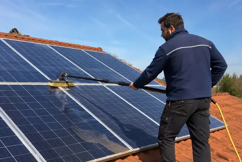 Nettoyage et entretien de panneaux solaires à Tressan